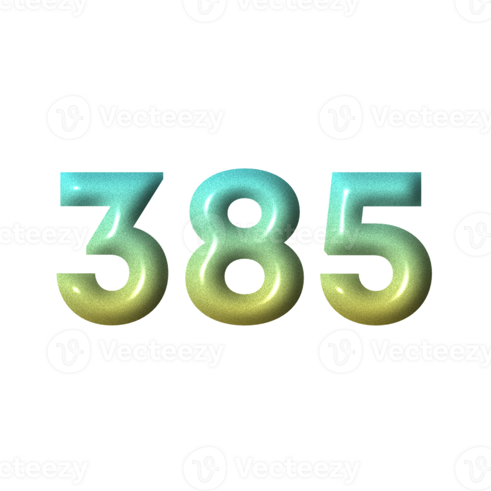 3D number yellow tosca gradient color png