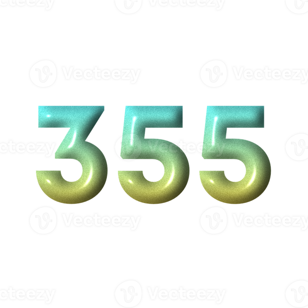 3D number yellow tosca gradient color png