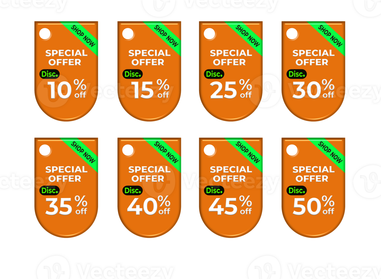 set tag special offer discount promotion  color variation png
