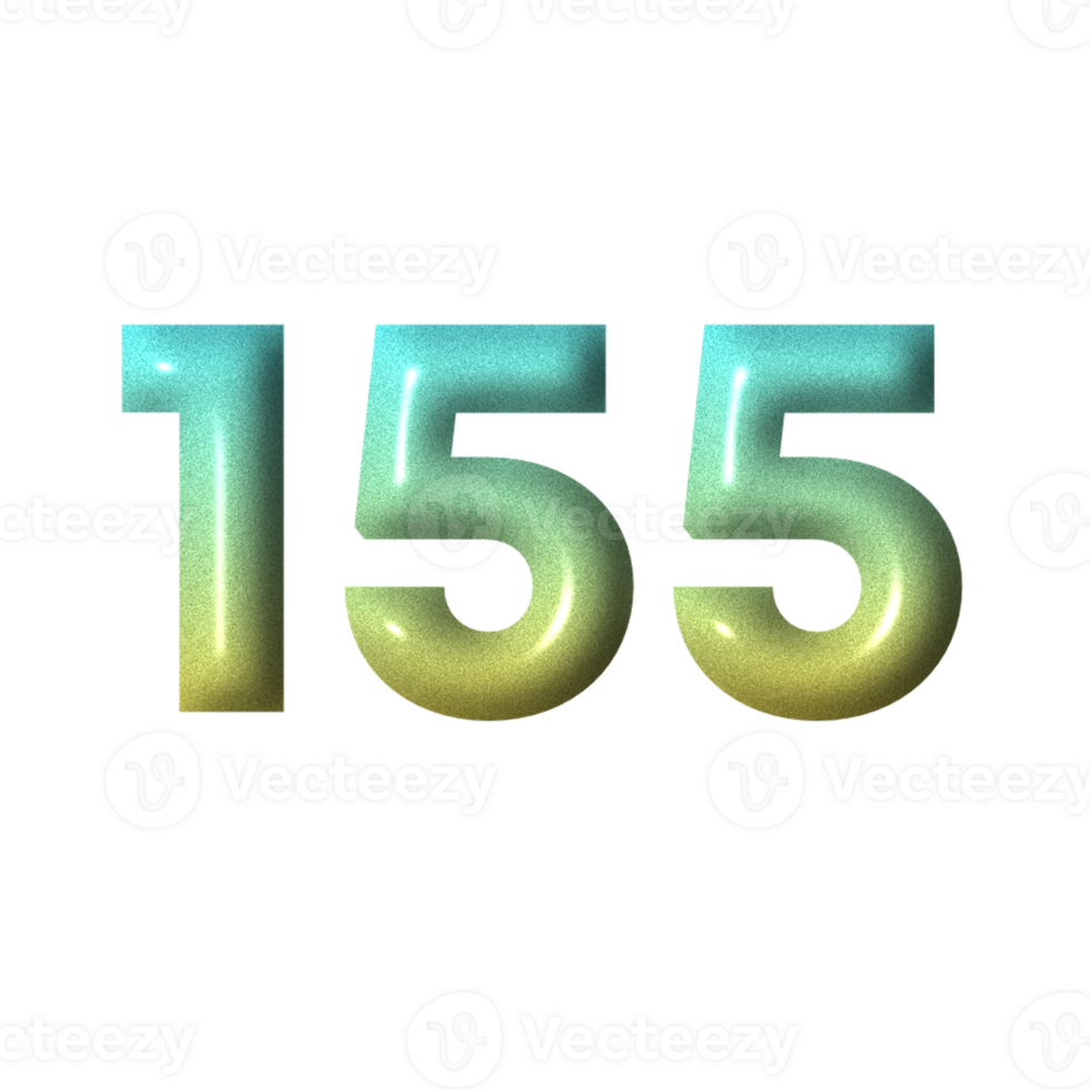3D number yellow tosca gradient color png