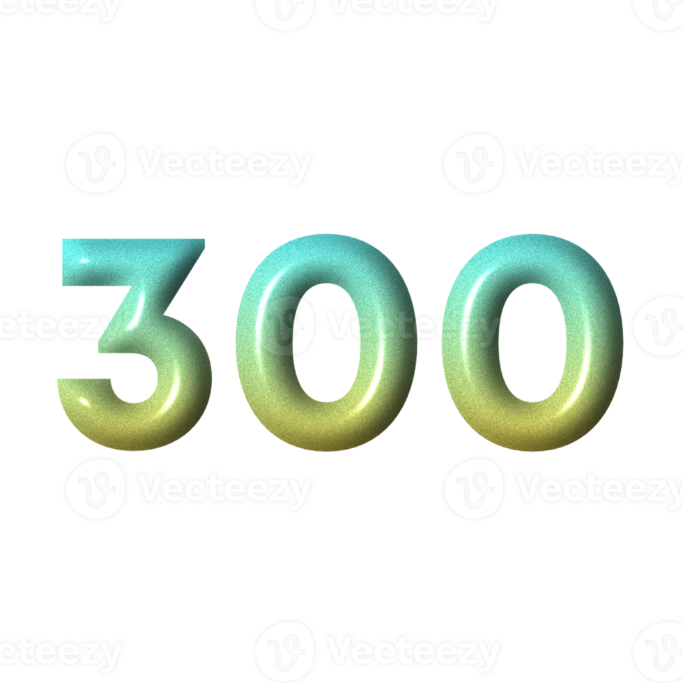 3D number yellow tosca gradient color png