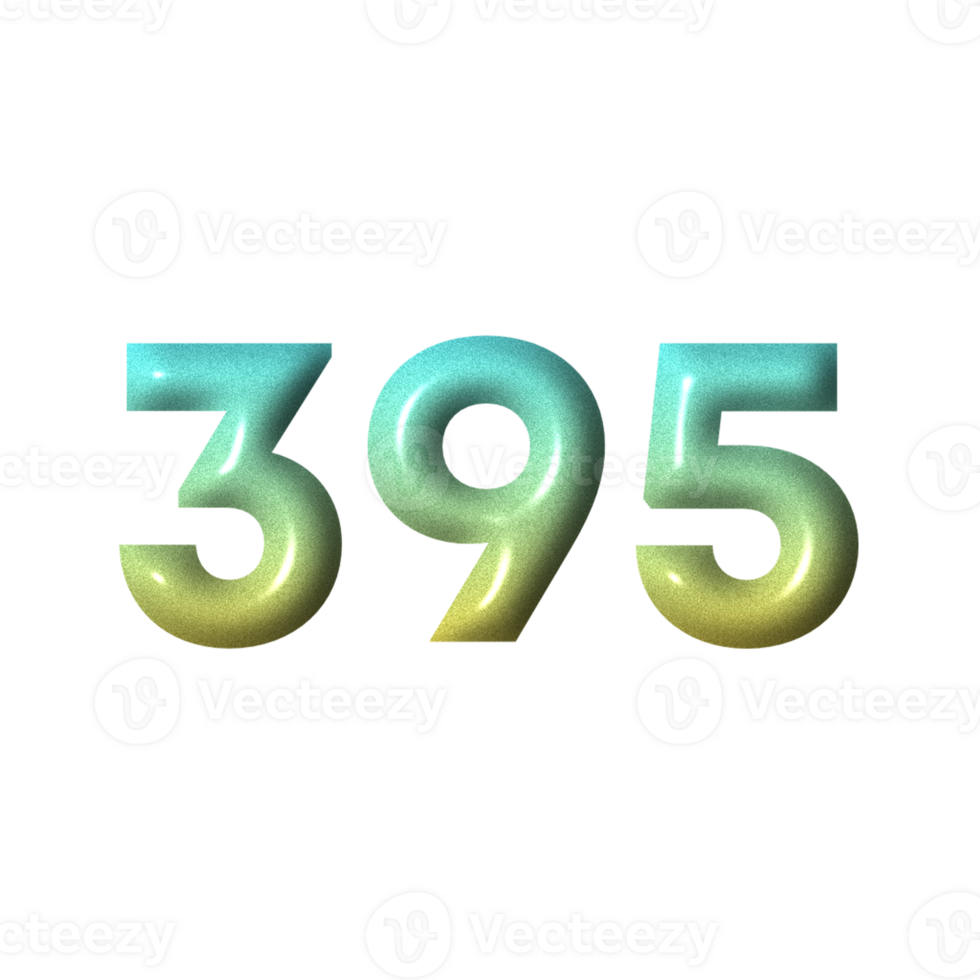 3D number yellow tosca gradient color png