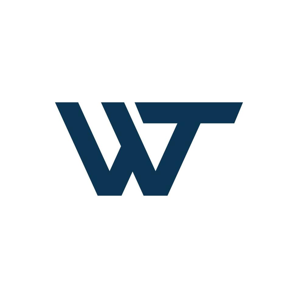 WT monogram logo vector isolated White background