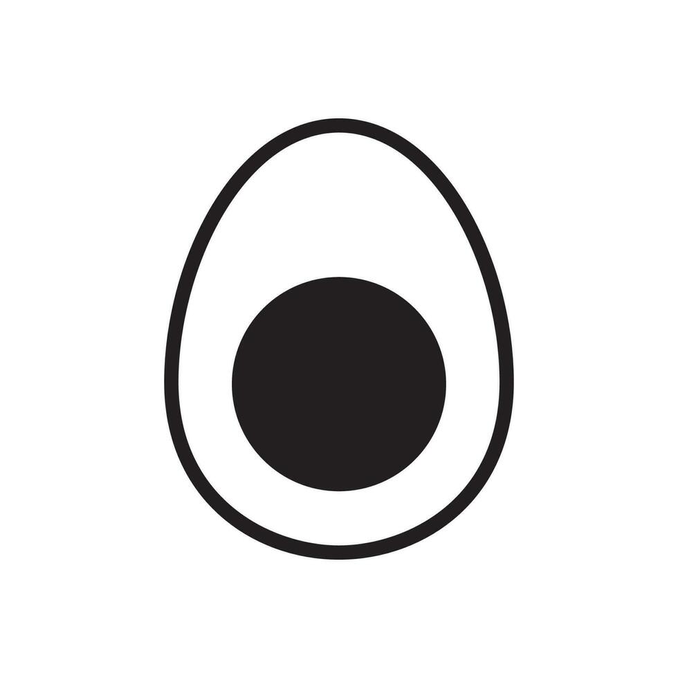 egg icon in flat color style. Egg with shadow isolated on white background vector
