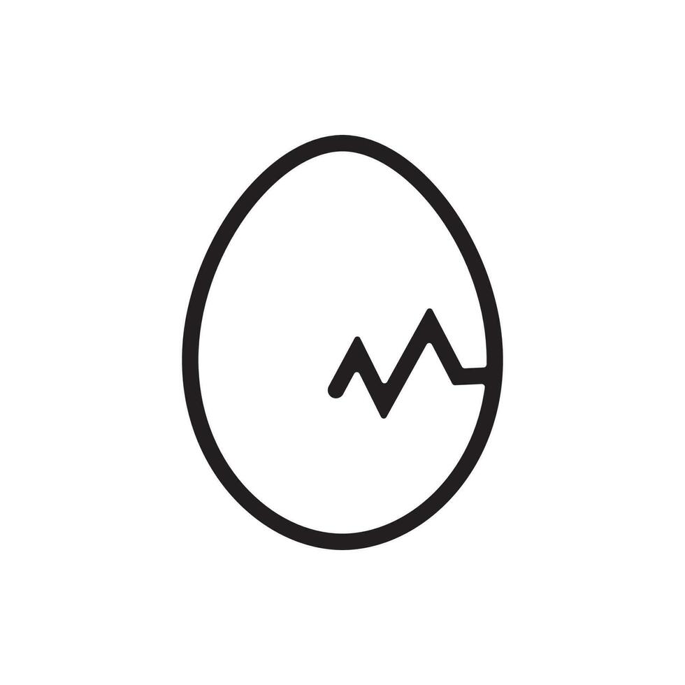 egg icon in flat color style. Egg with shadow isolated on white background vector