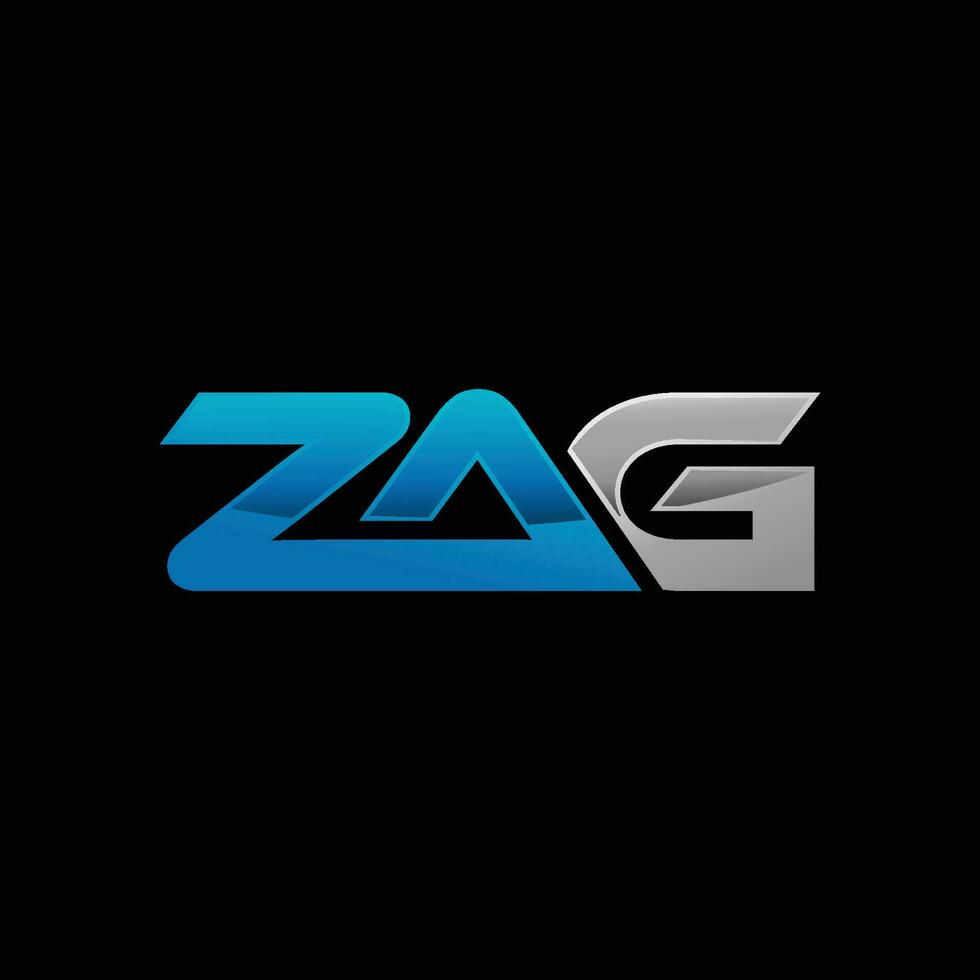 ZAG monogram logo design illustration vector