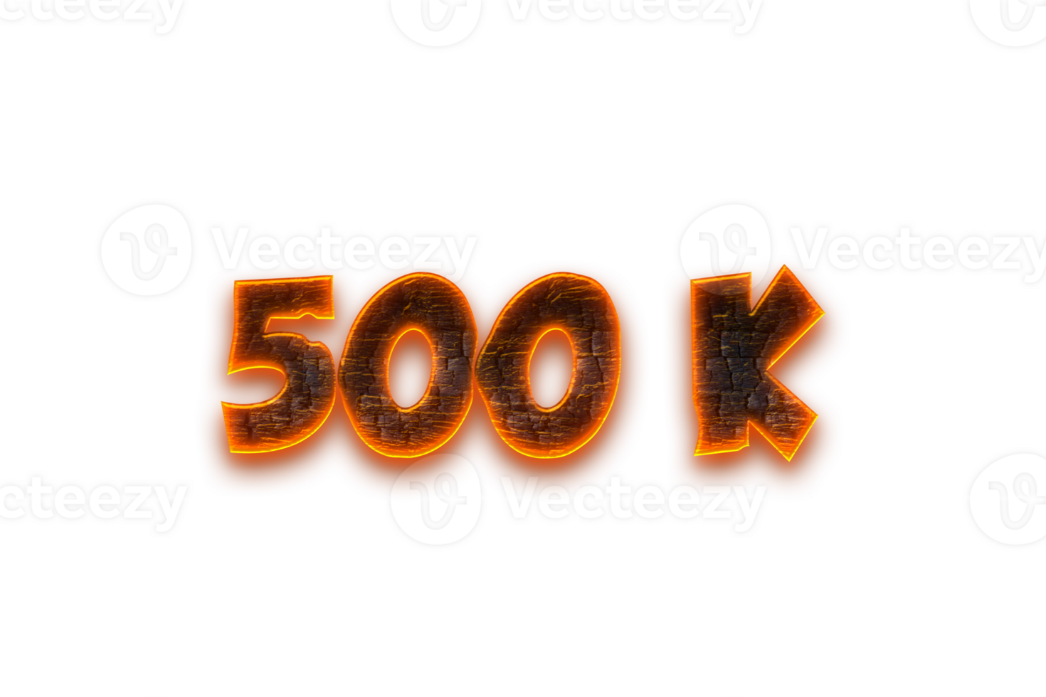 500 k subscribers celebration greeting Number with coal design png
