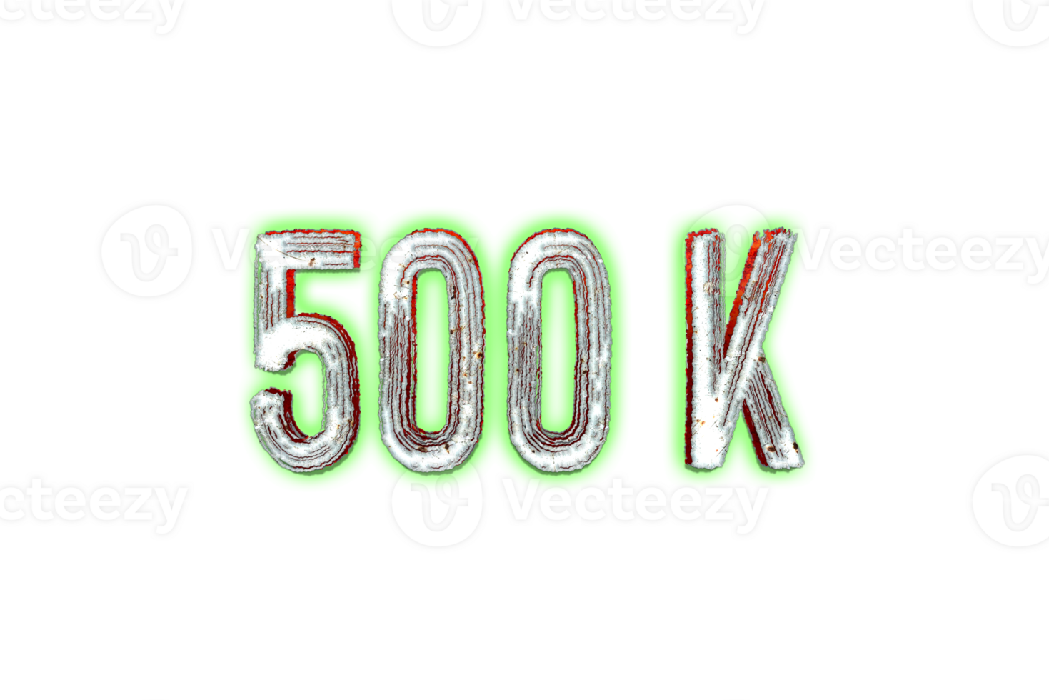 500 k subscribers celebration greeting Number with horror design png