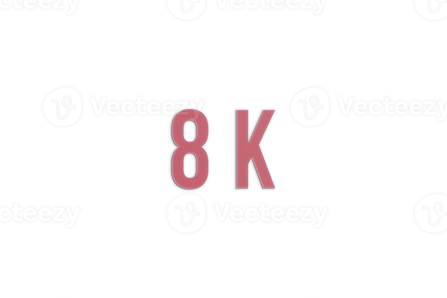 8 k subscribers celebration greeting Number with paper design png