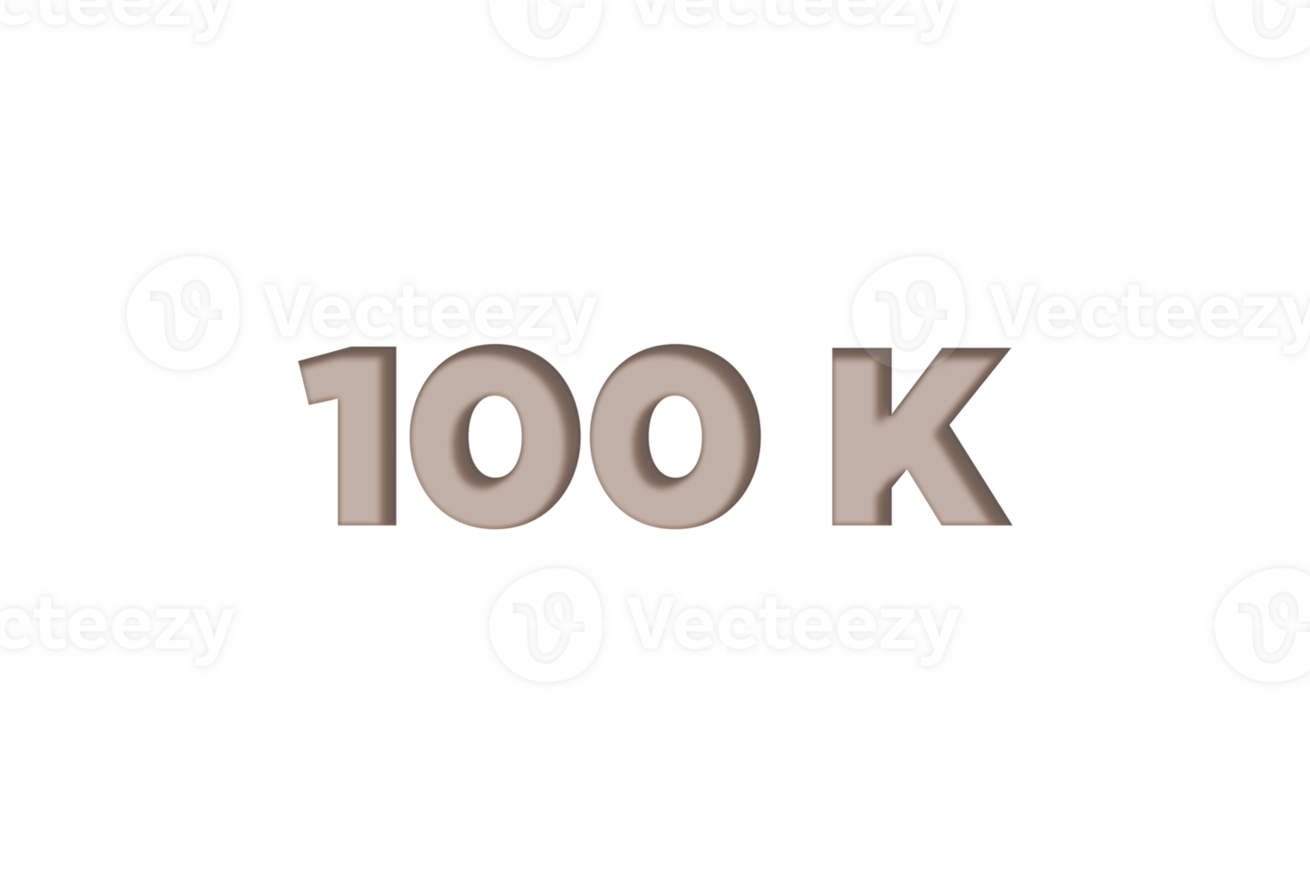 100 k subscribers celebration greeting Number with engrave design png