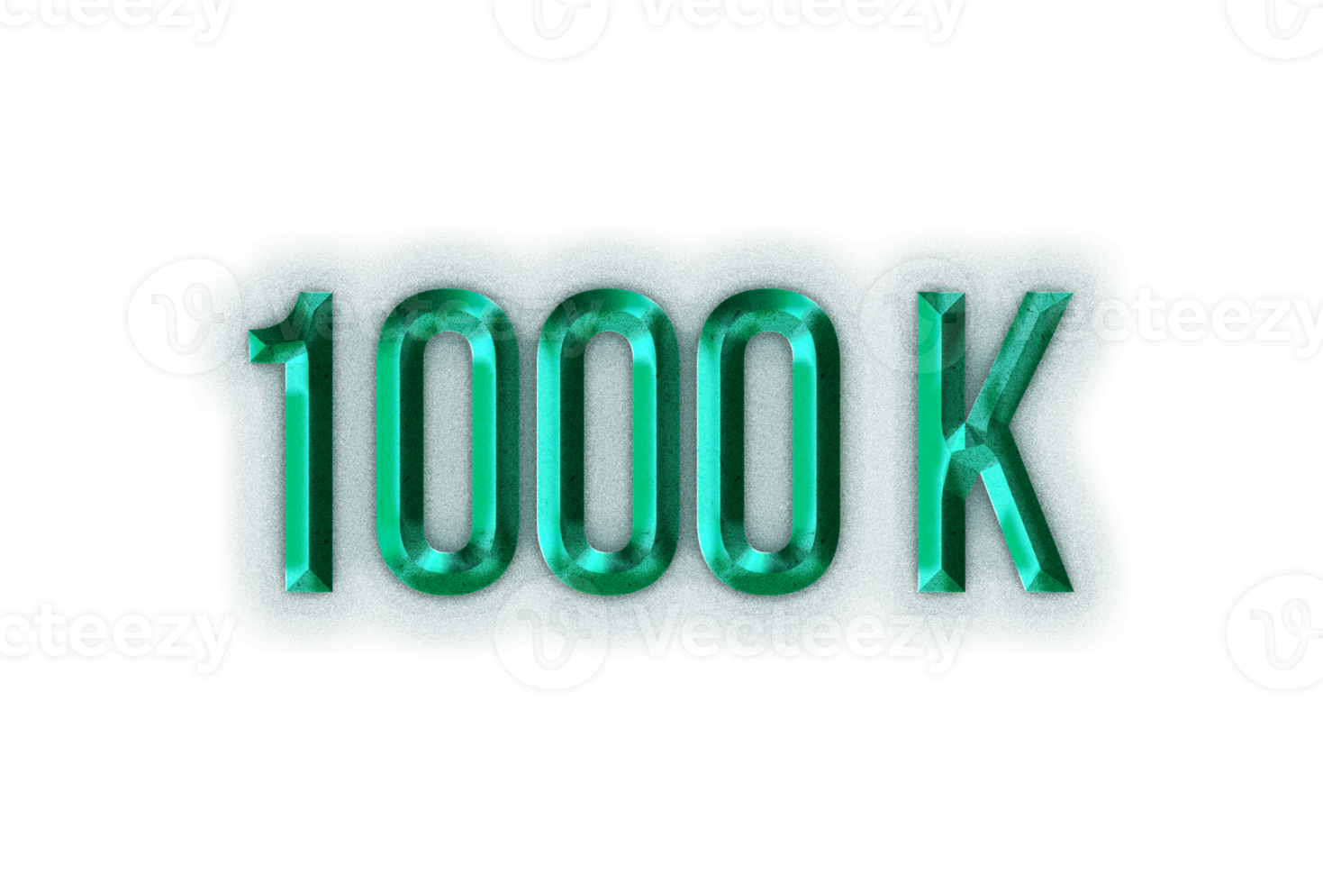 1000 k subscribers celebration greeting Number with rustic steel design png