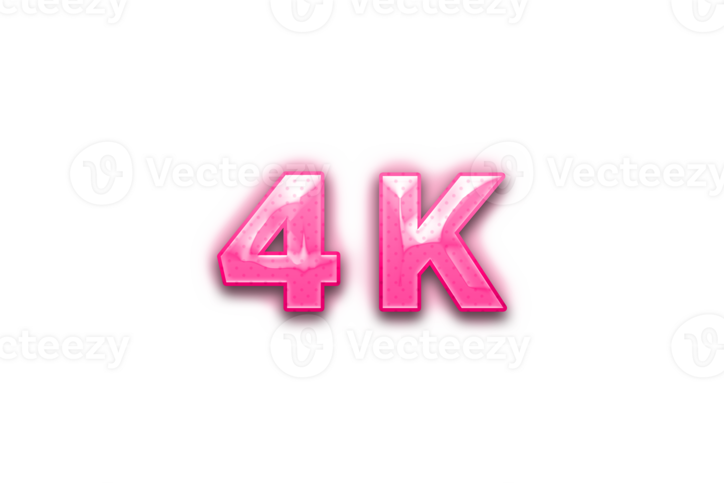 4 k subscribers celebration greeting Number with pink design png