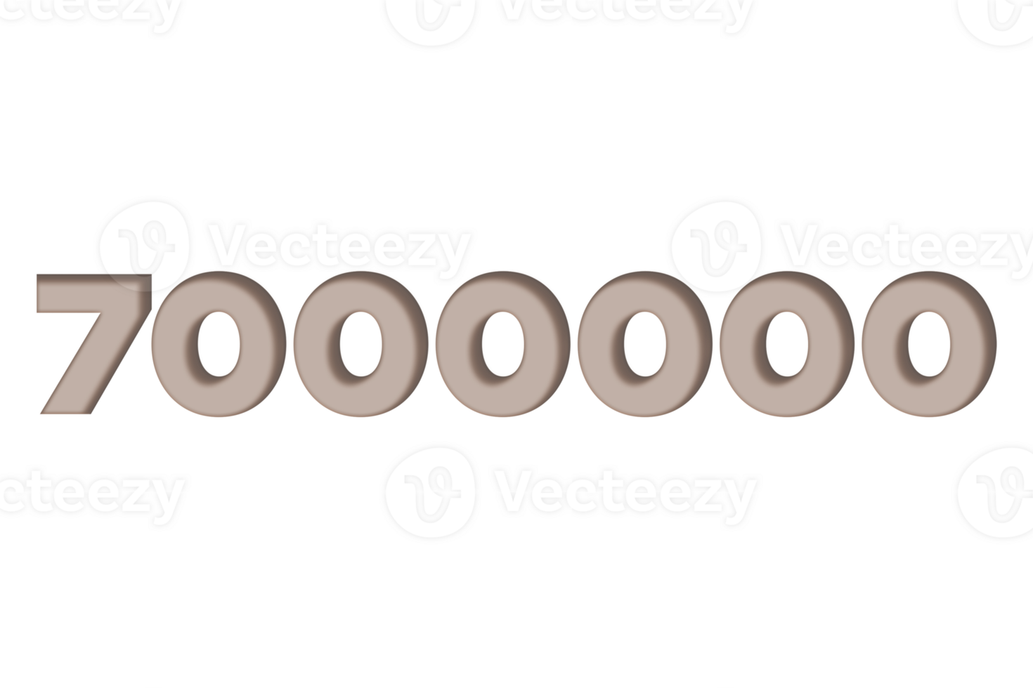 7000000 subscribers celebration greeting Number with engrave design png