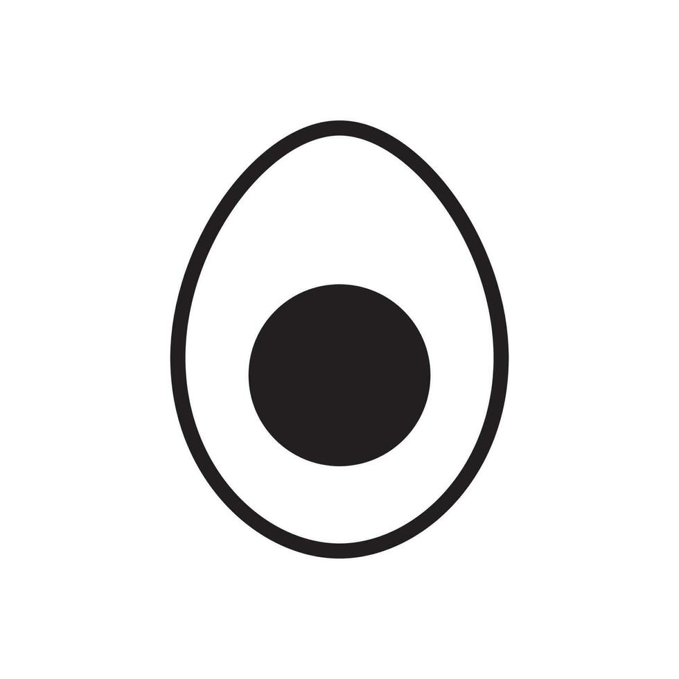 egg icon in flat color style. Egg with shadow isolated on white background vector