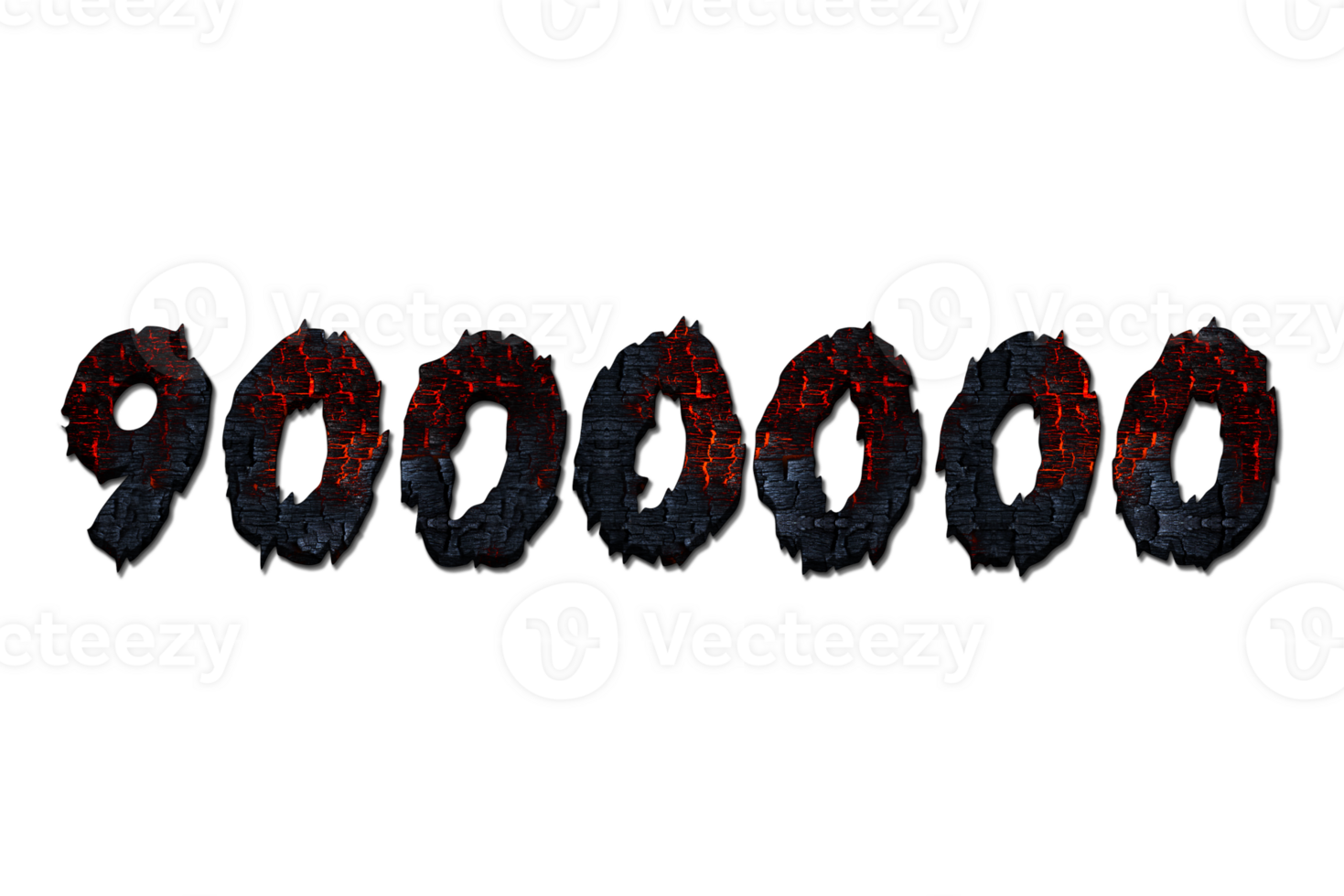 9000000 subscribers celebration greeting Number with burned wood design png