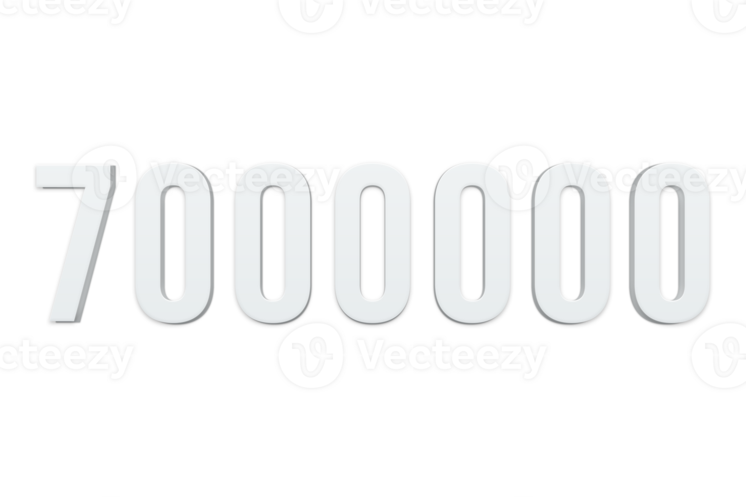 7000000 subscribers celebration greeting Number with minimal design png