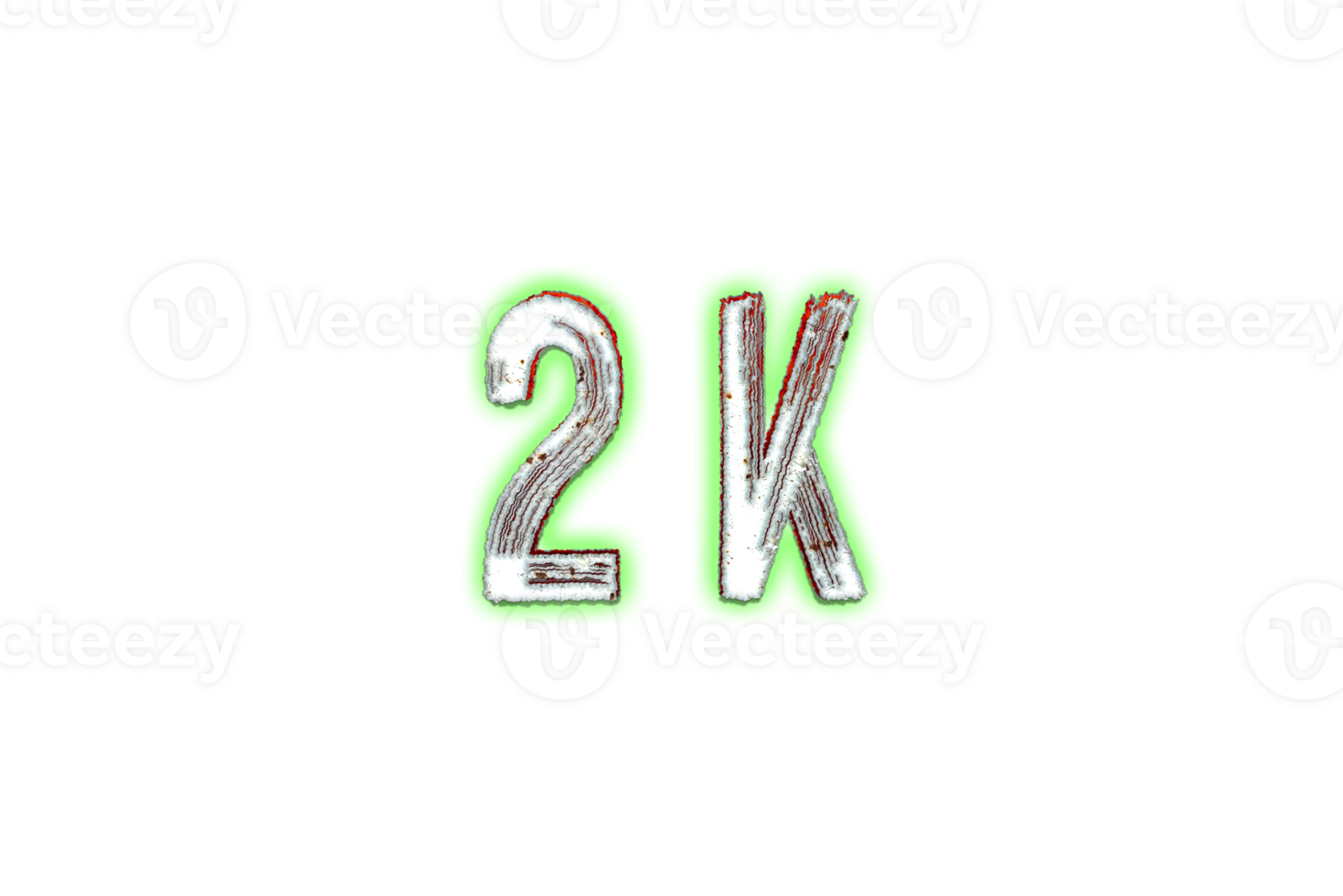 2 k subscribers celebration greeting Number with horror design png