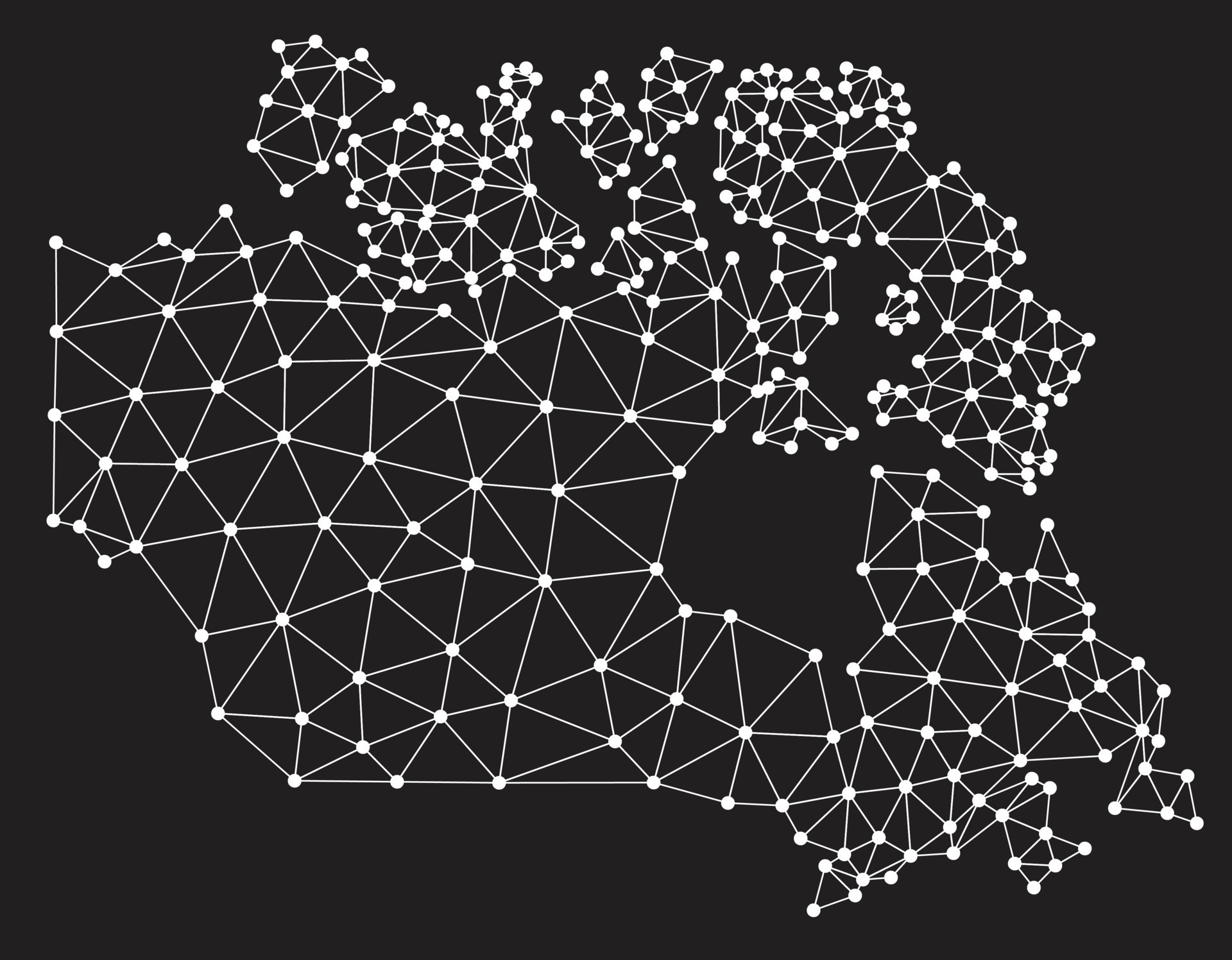 Vector low polygonal Canada map. 23659003 Vector Art at Vecteezy