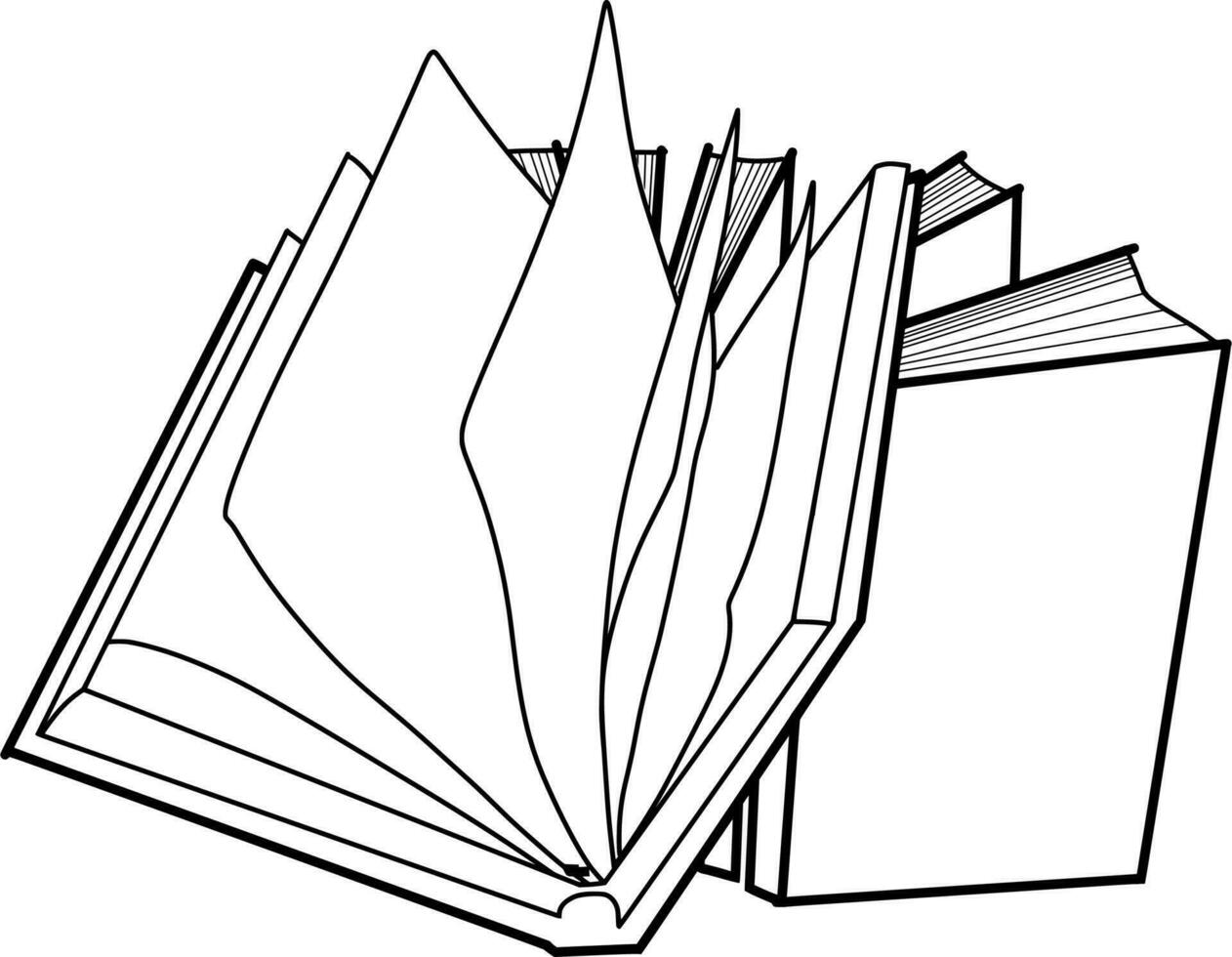 Stacks of books vector