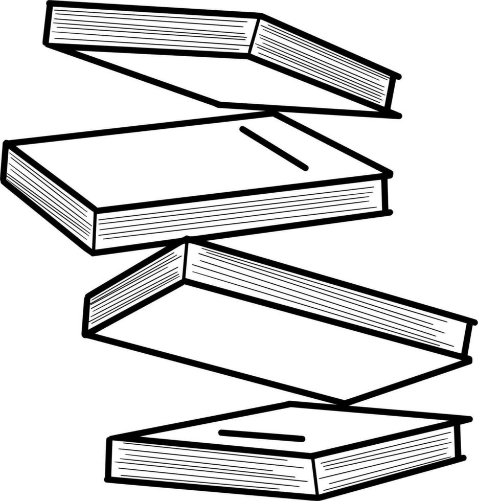 Stacks of books vector