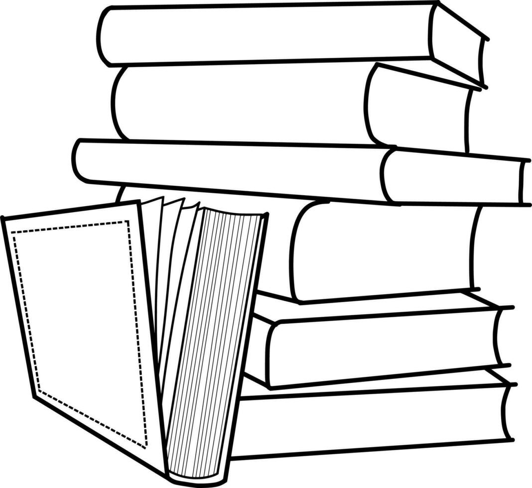 Stacks of books vector