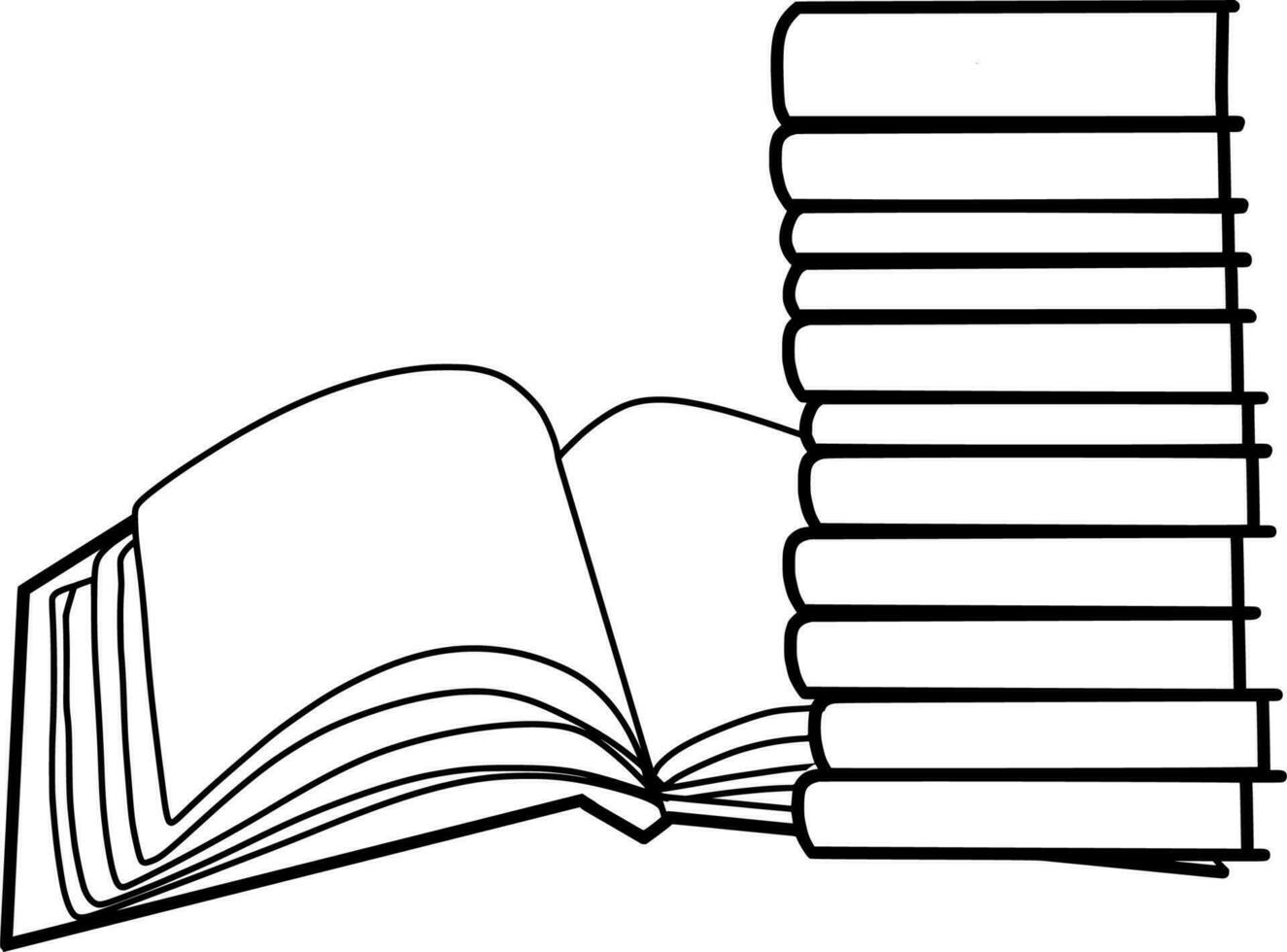 Stacks of books vector