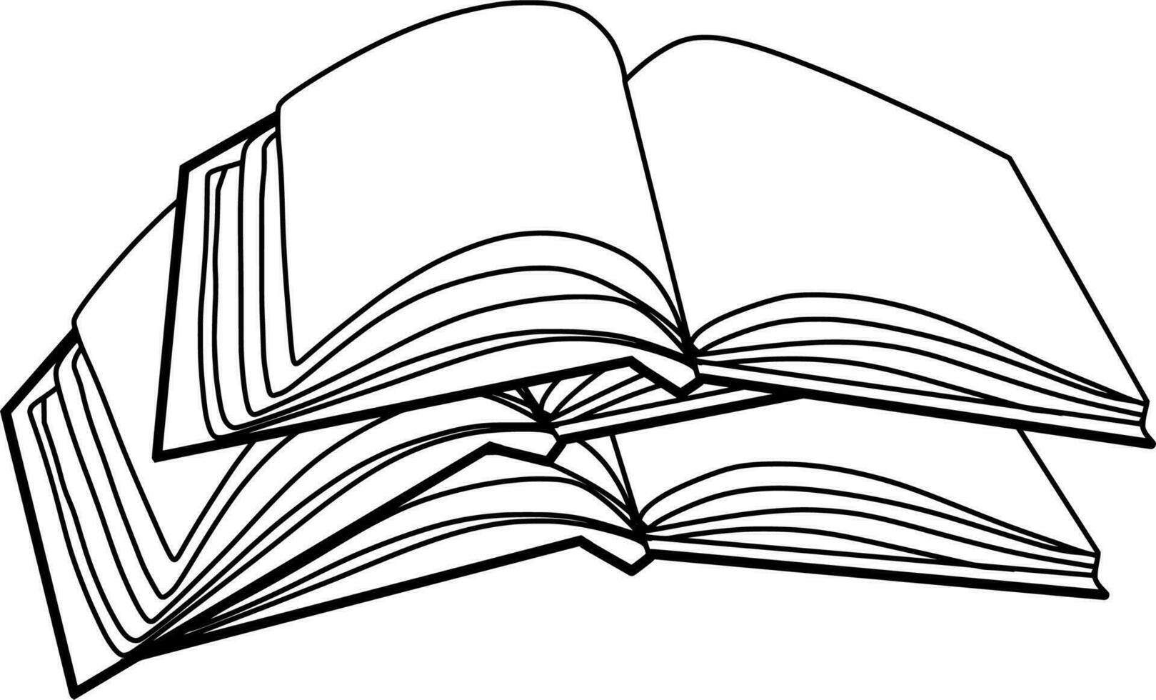 Stacks of books vector