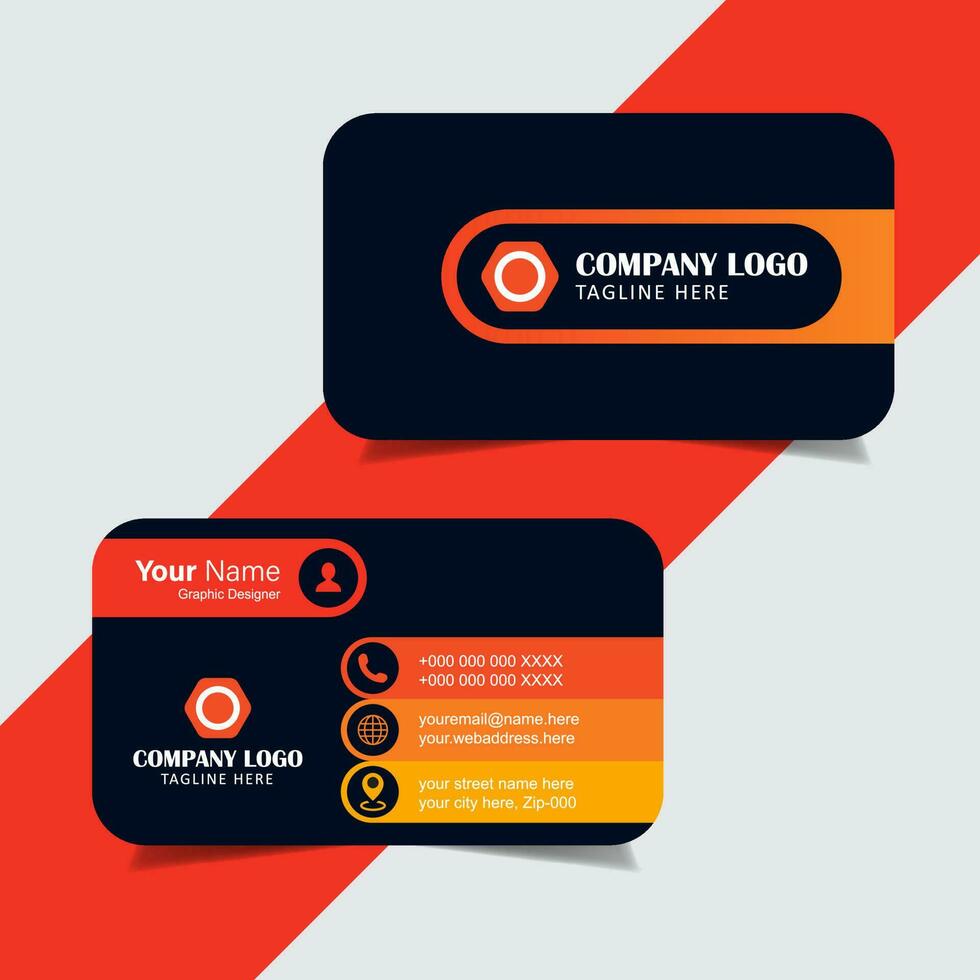 Modern and clean professional business card template vector