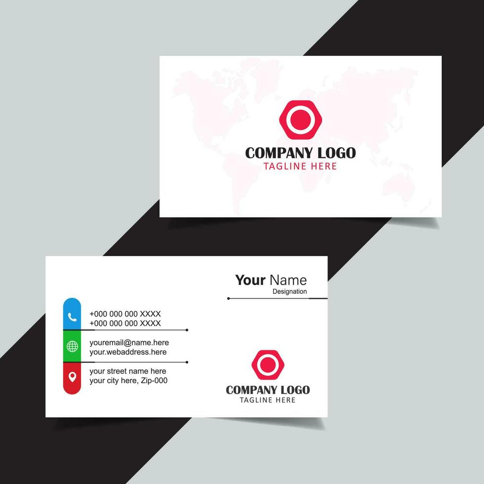 Modern and clean professional business card template vector