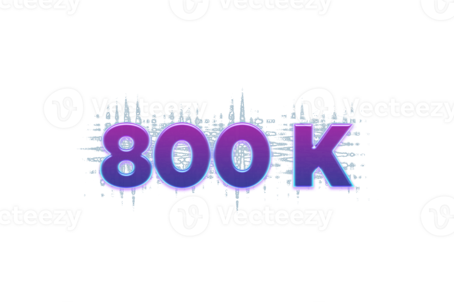 800 k suscriptores celebracion saludo número con púrpura brillante diseño png