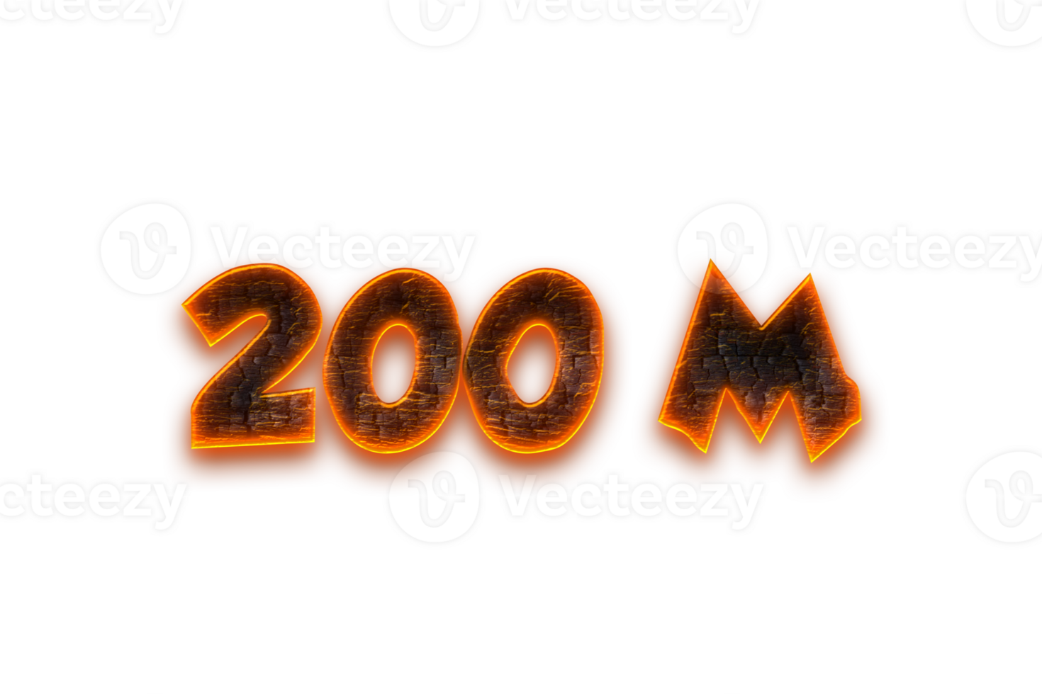 200 millón suscriptores celebracion saludo número con carbón diseño png