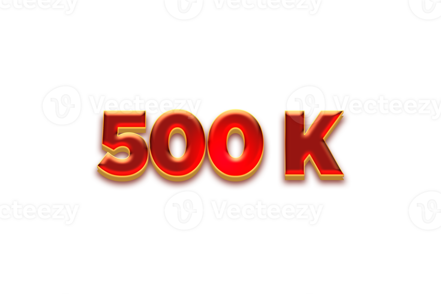 500 k subscribers celebration greeting Number with fruity design png