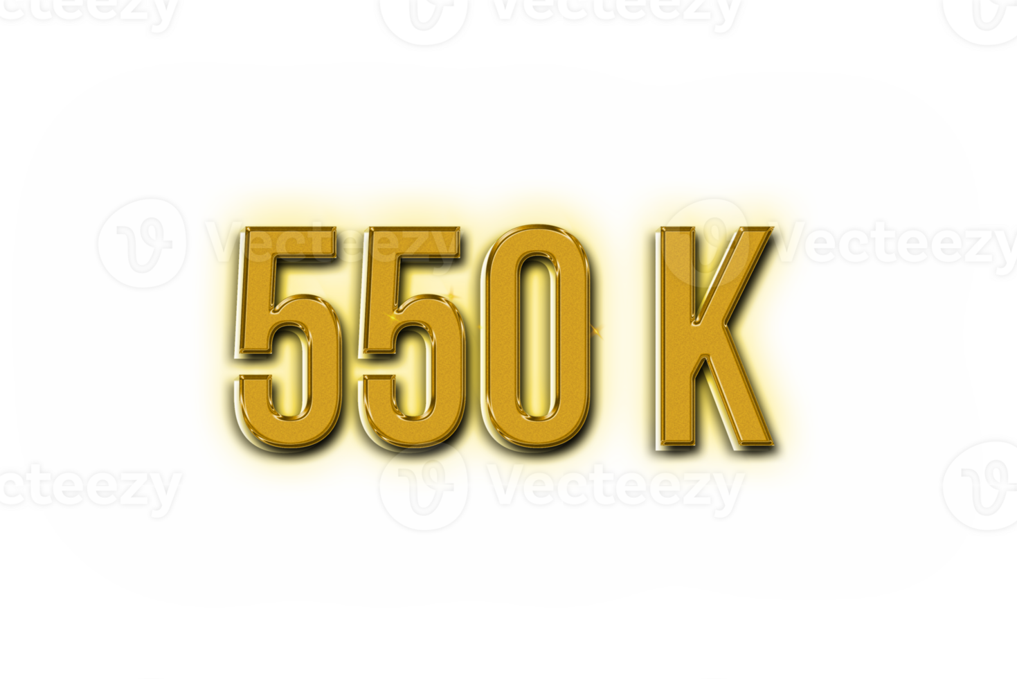 550 k subscribers celebration greeting Number with golden design png