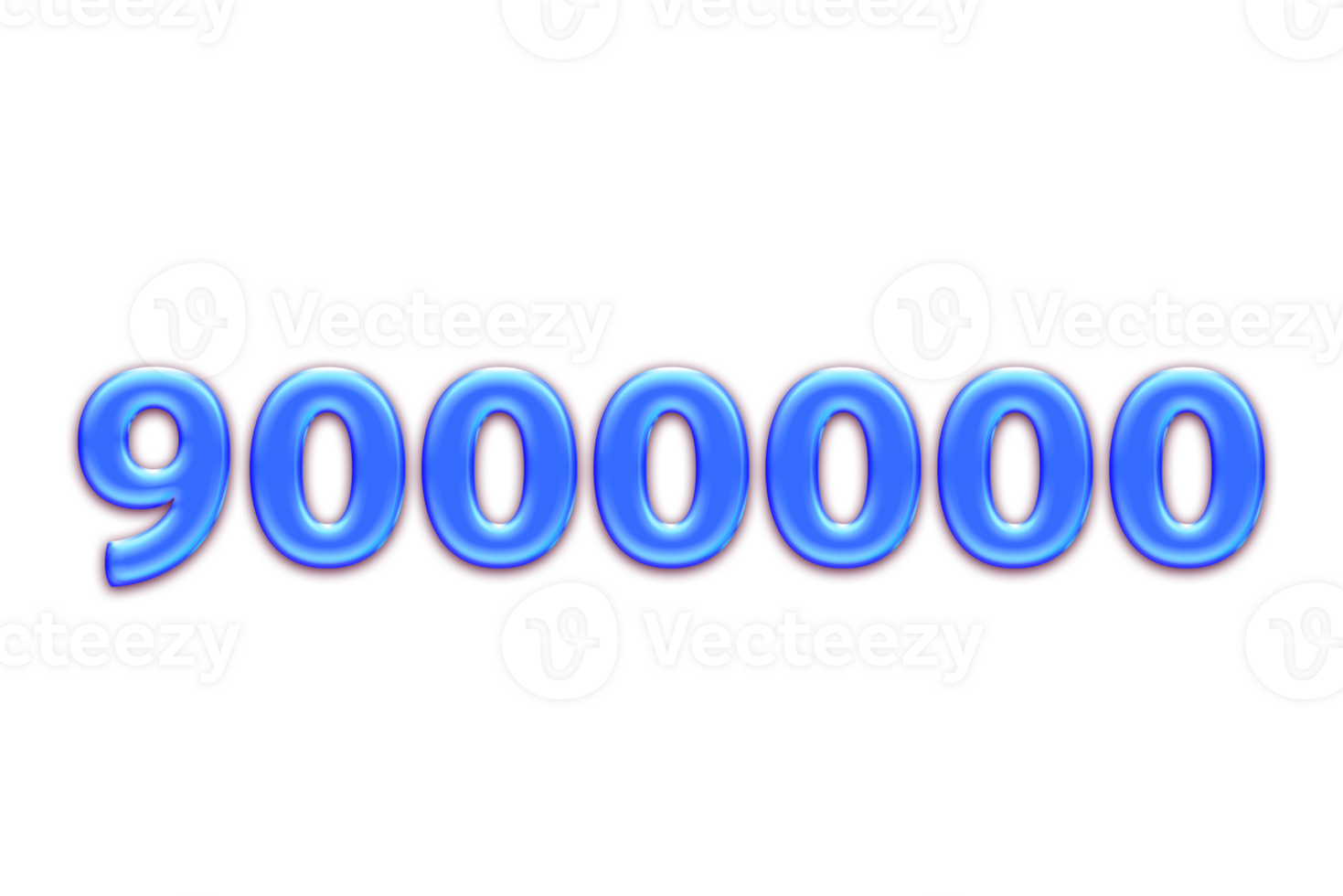 9000000 subscribers celebration greeting Number with blue glosse design png