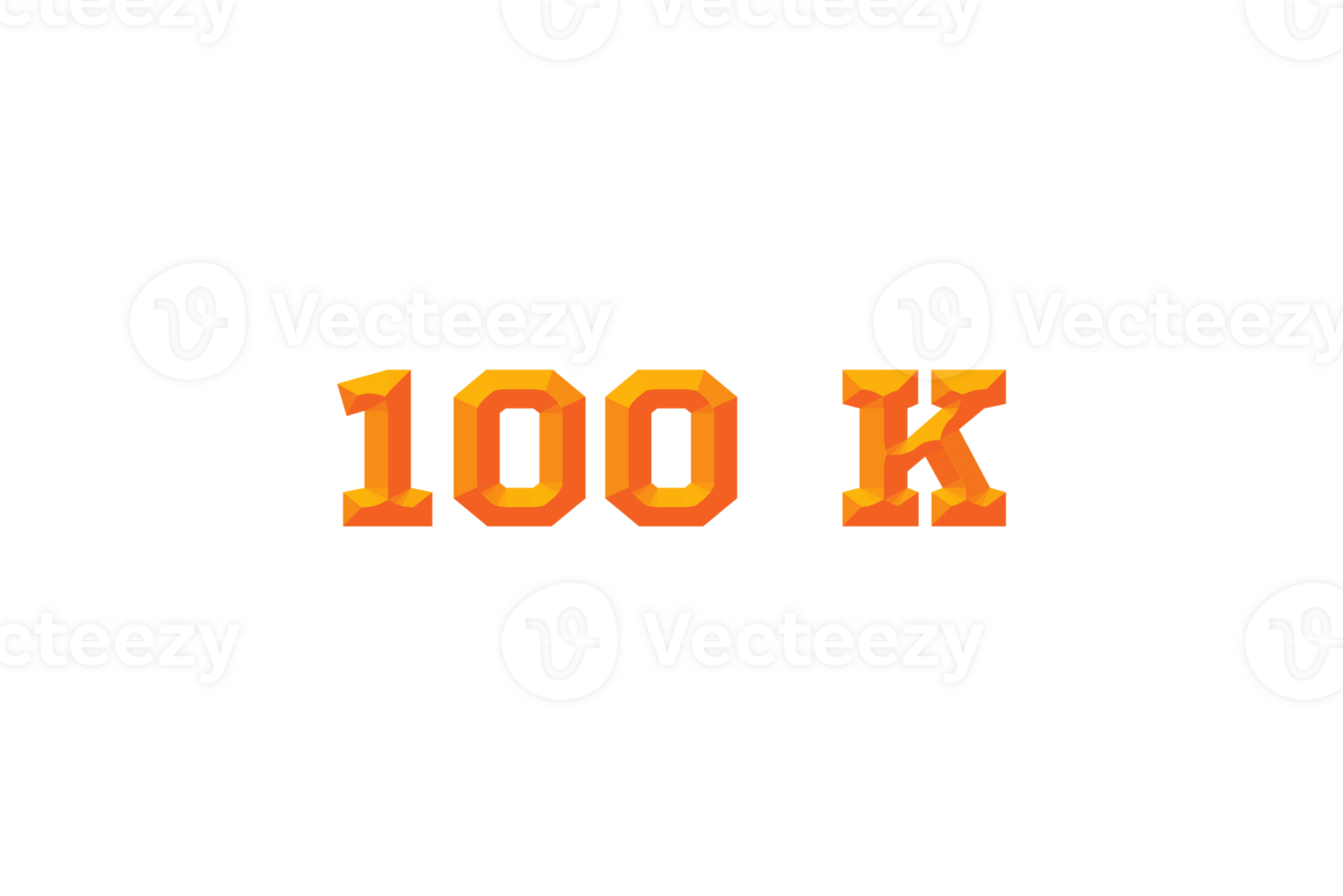 100 k subscribers celebration greeting Number with embossed design png