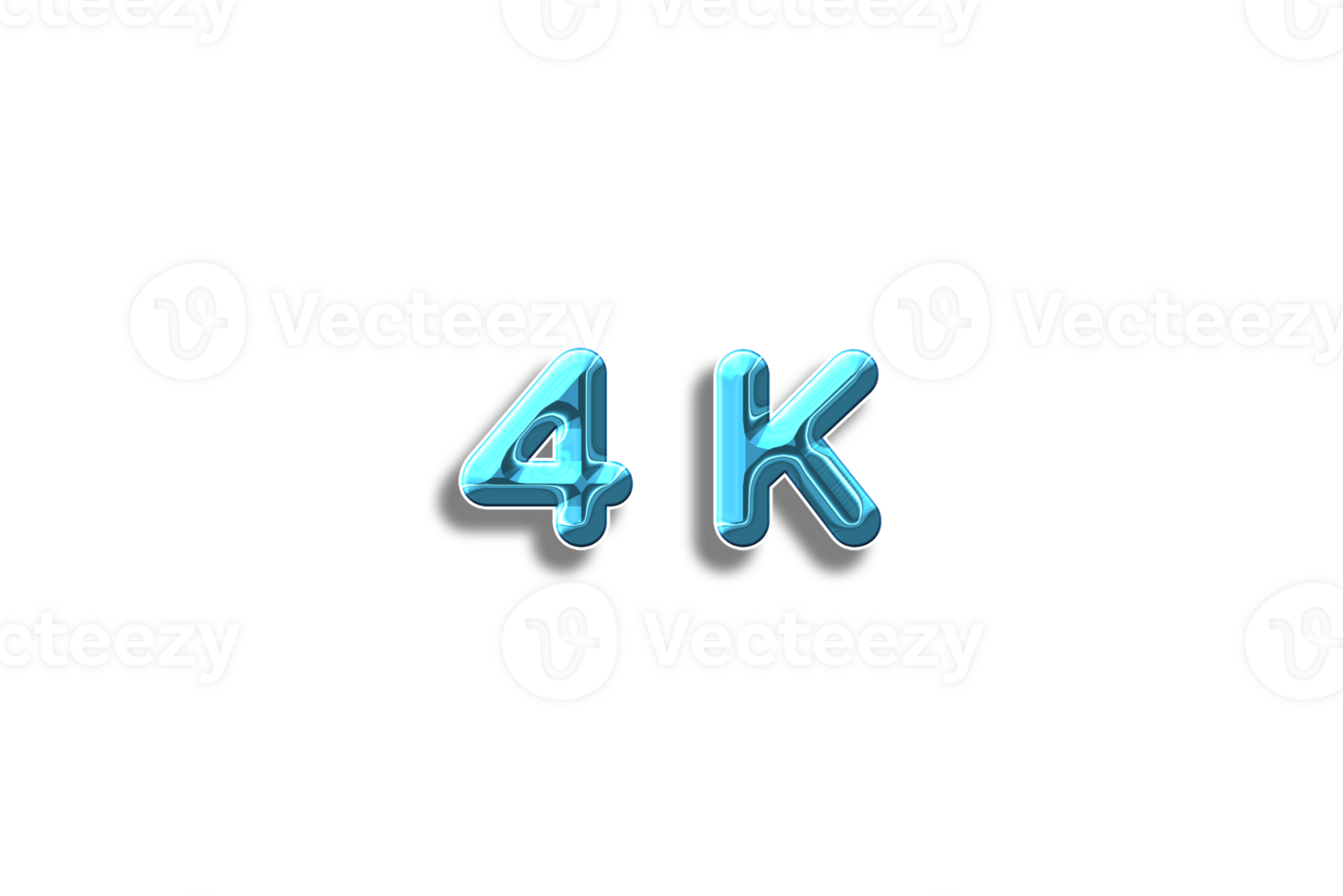 4 k subscribers celebration greeting Number with plastic design png