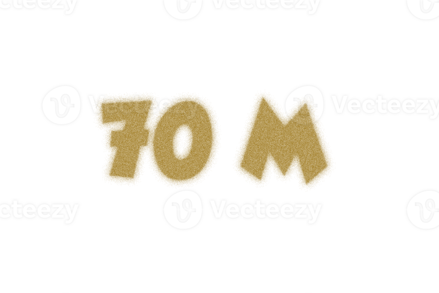 70 million subscribers celebration greeting Number with dust style design png