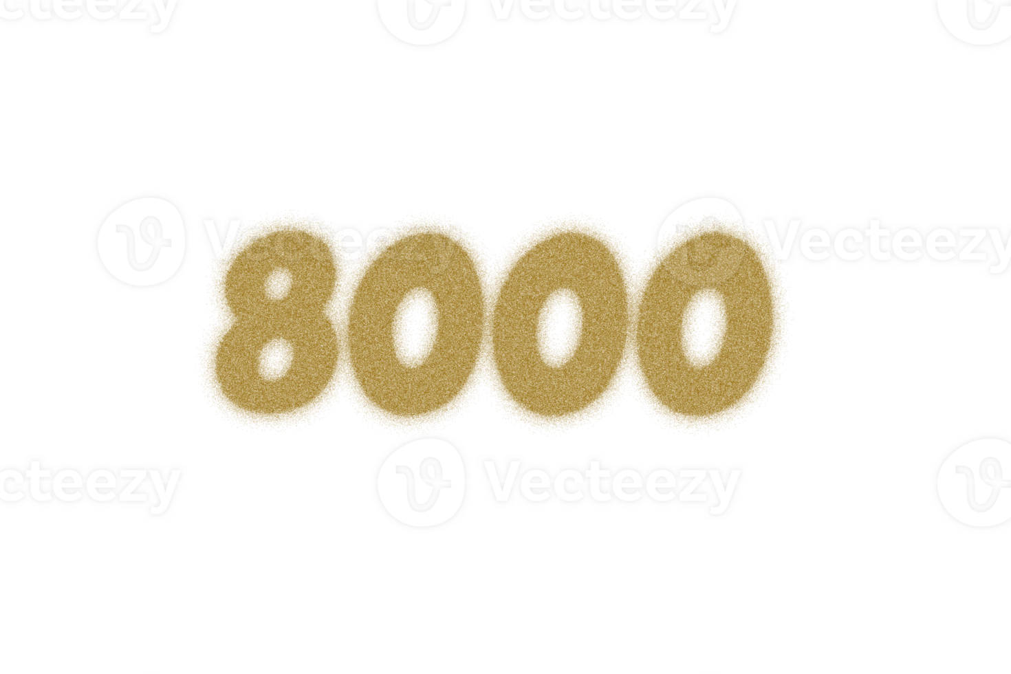 8000 subscribers celebration greeting Number with dust style design png