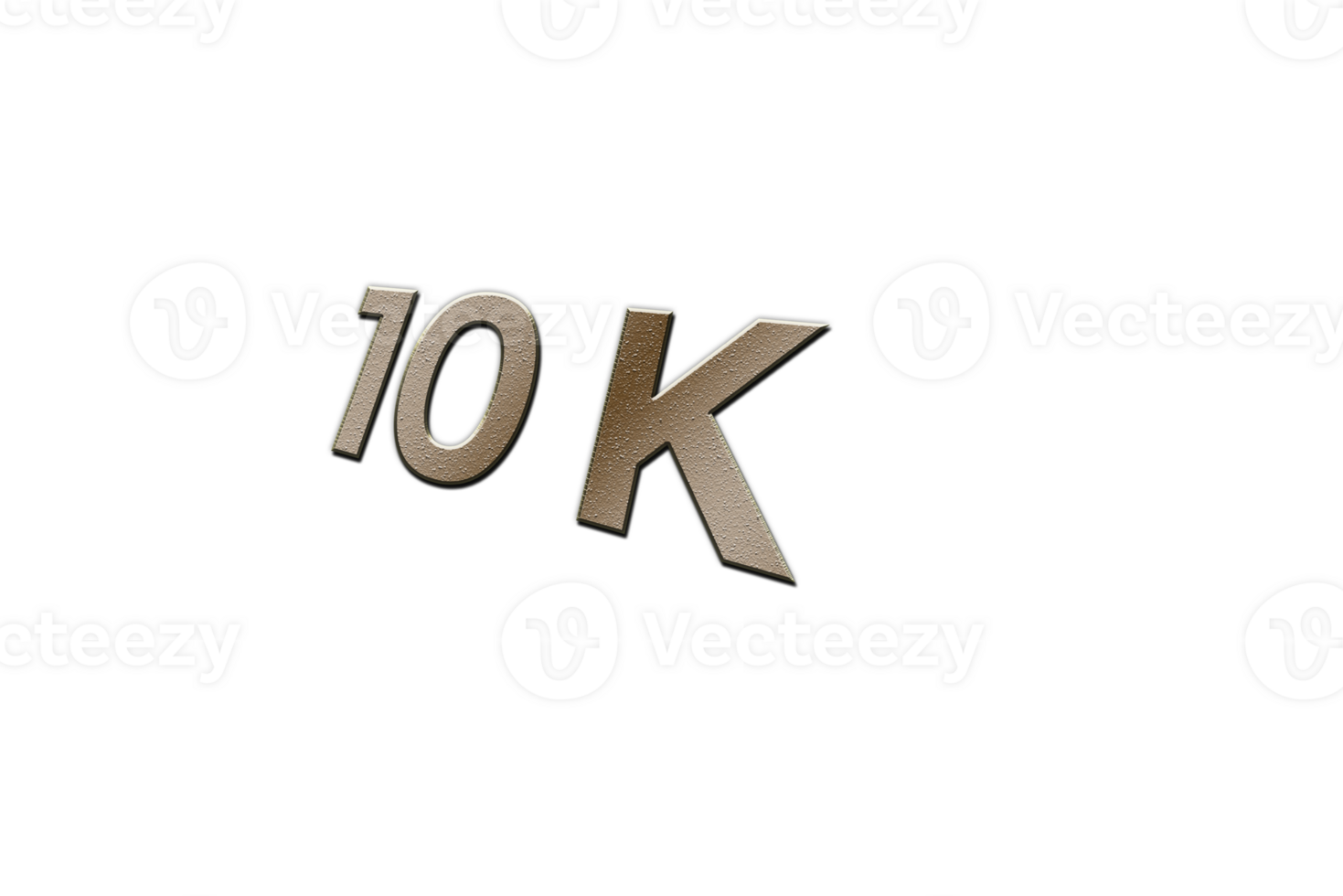 10 k subscribers celebration greeting Number with metal design png