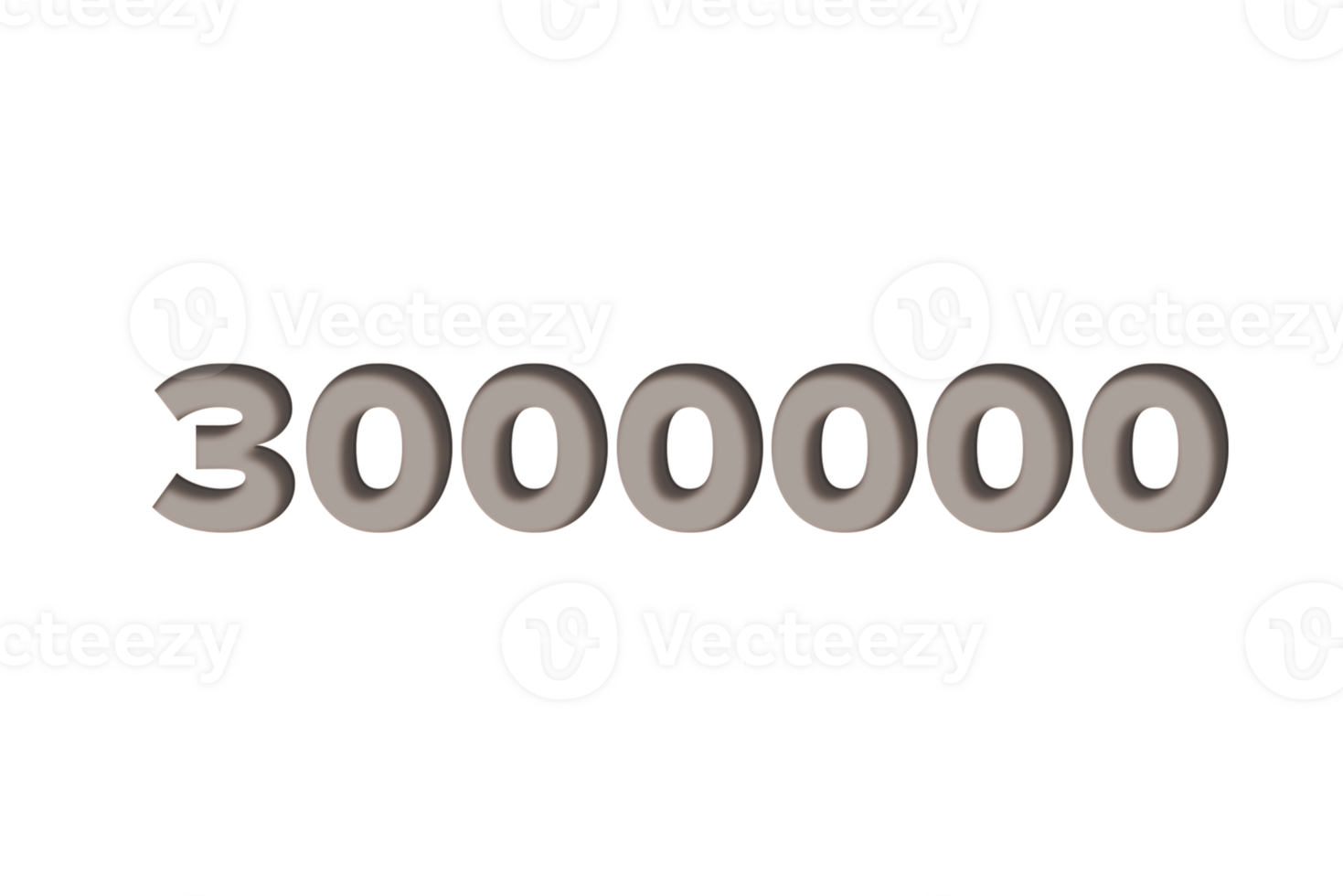 3000000 subscribers celebration greeting Number with wooden engraved design png