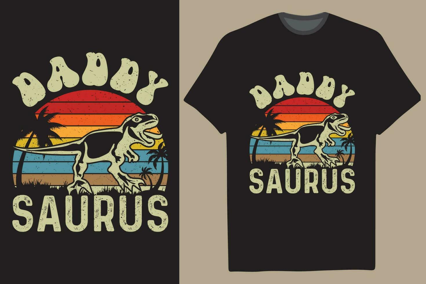vistoso llamativo camiseta o póster diseño con dinosaurio imágenes vector