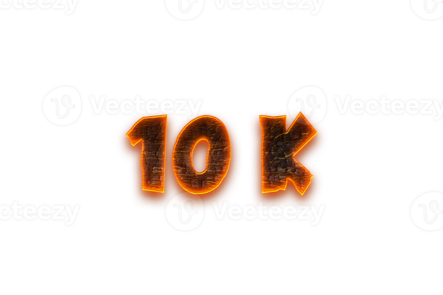 10 k subscribers celebration greeting Number with coal design png