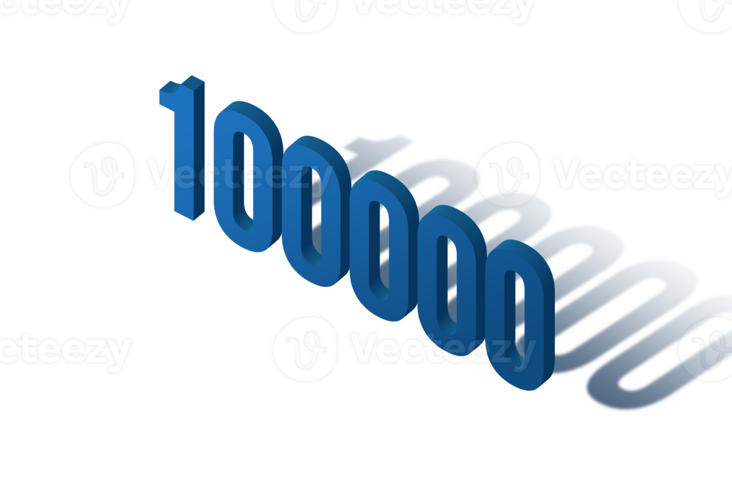 1000000 subscribers celebration greeting Number with isomatric steel design png