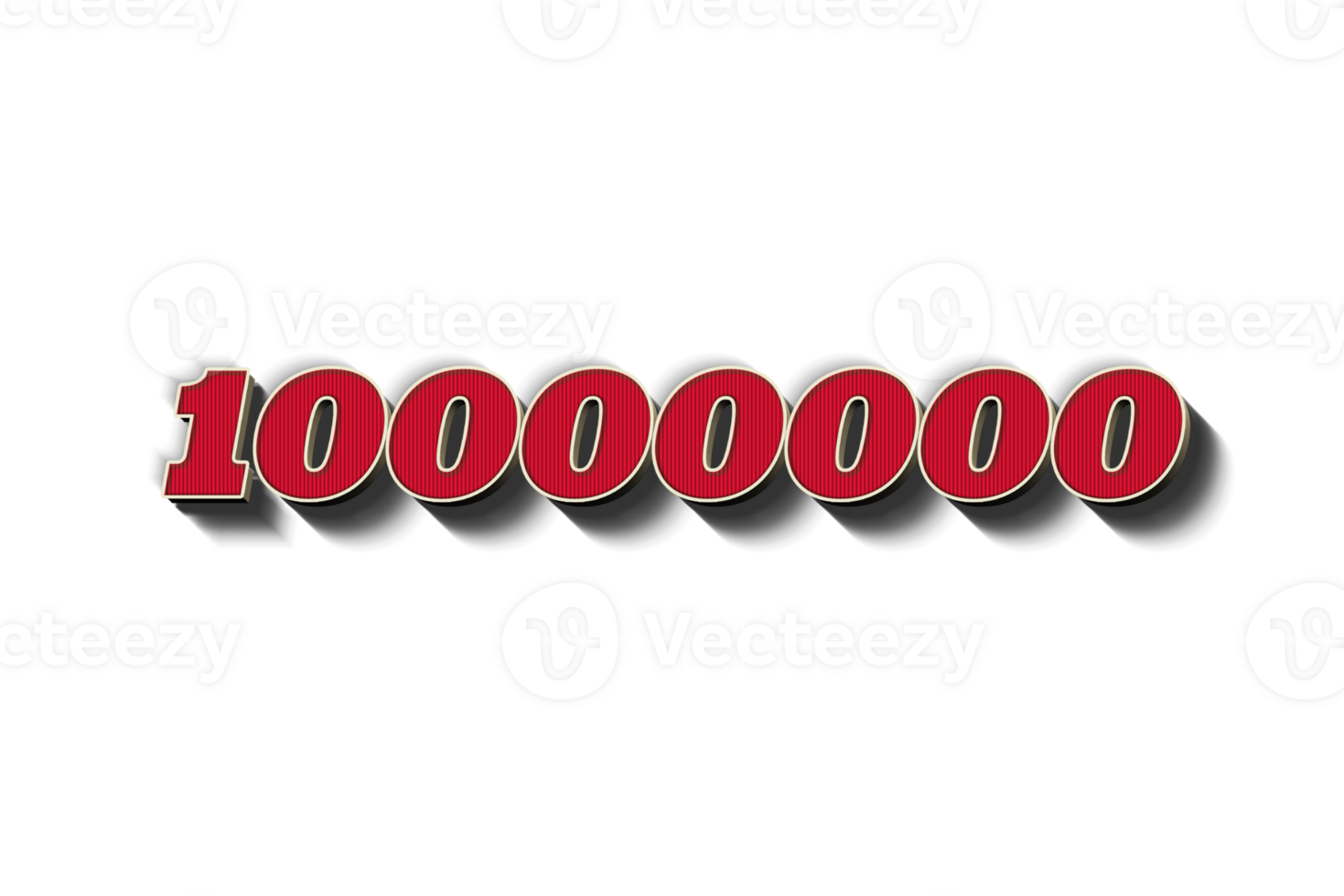 10000000 subscribers celebration greeting Number with rustic design png