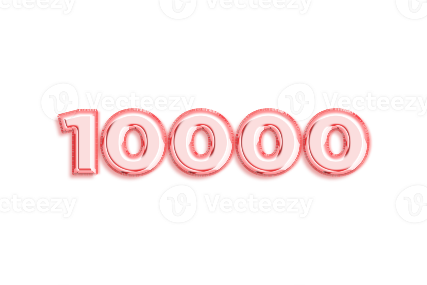 10000 subscribers celebration greeting Number with rose gold design png