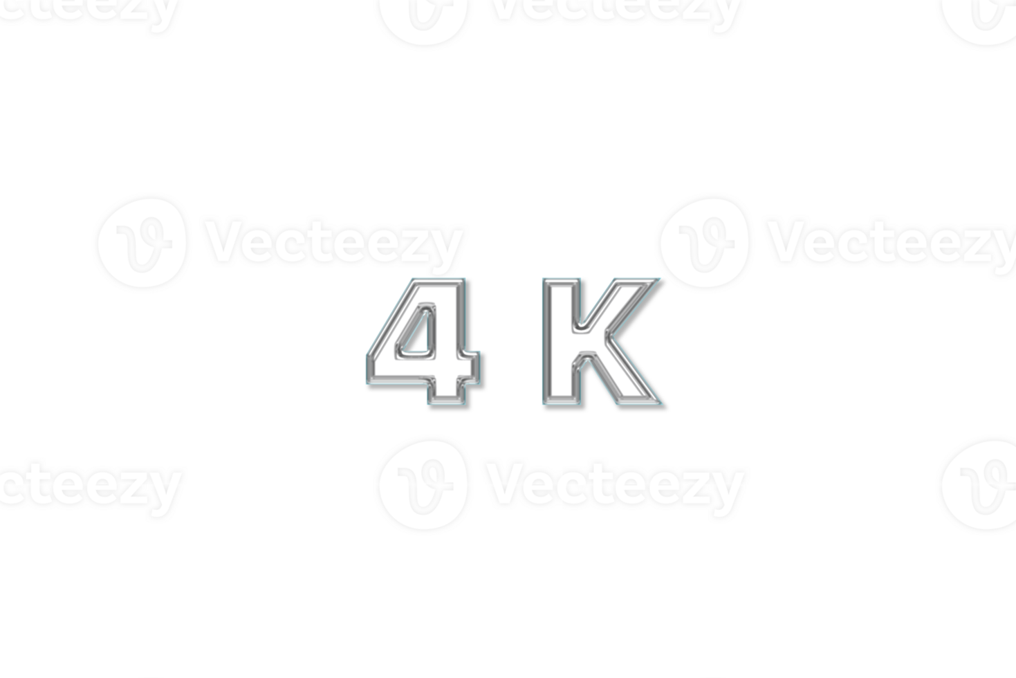 4 k subscribers celebration greeting Number with glass design png