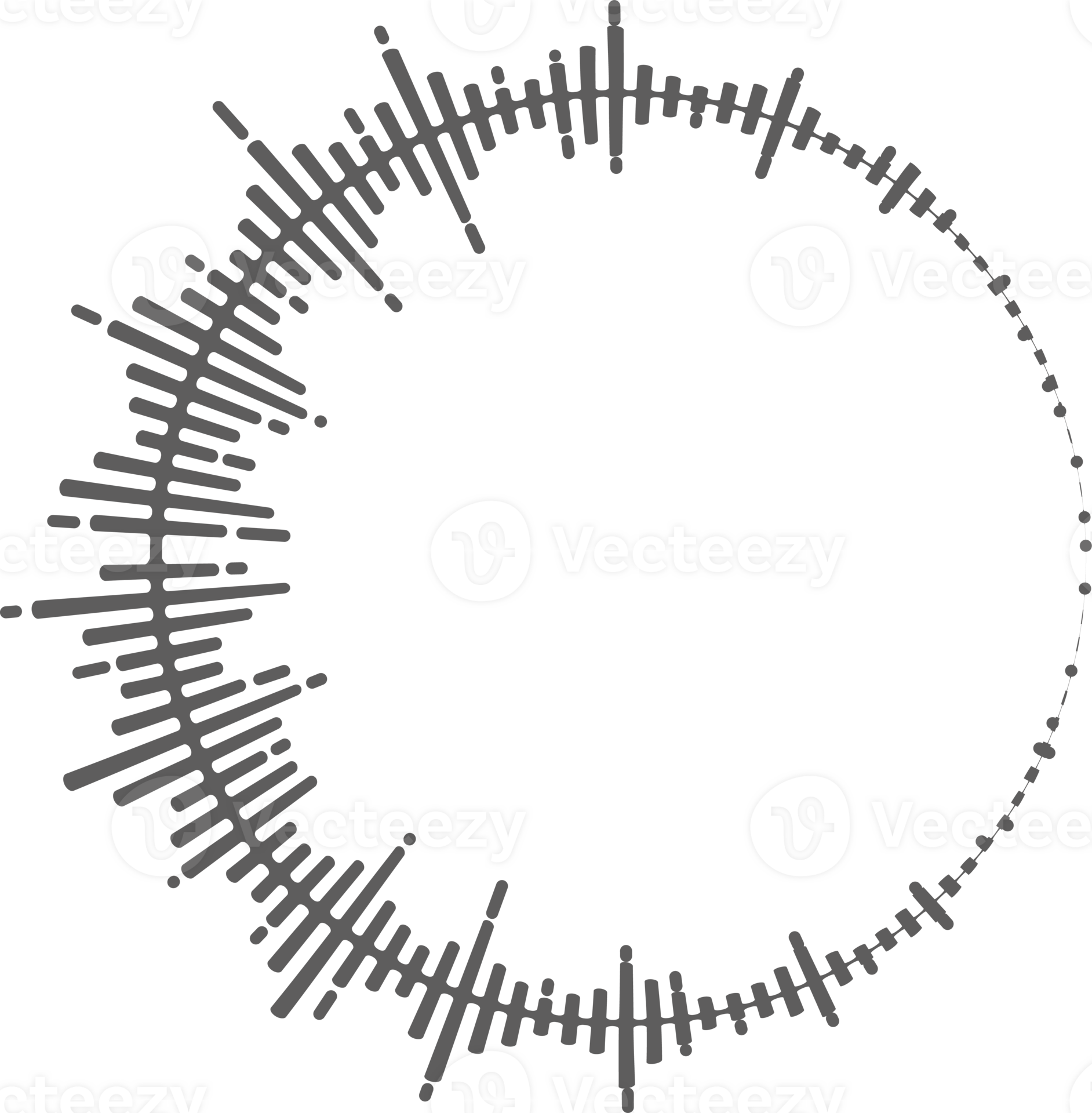 Circle music soundwave. Circular equalizer. Round audio spectrum ...