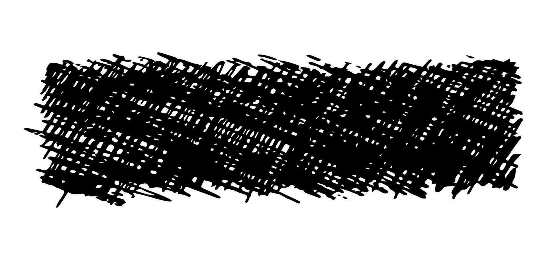 Sketch scribble smear. Black pencil drawing in the shape of a rectangle on white background. Great design for any purposes. Vector illustration.