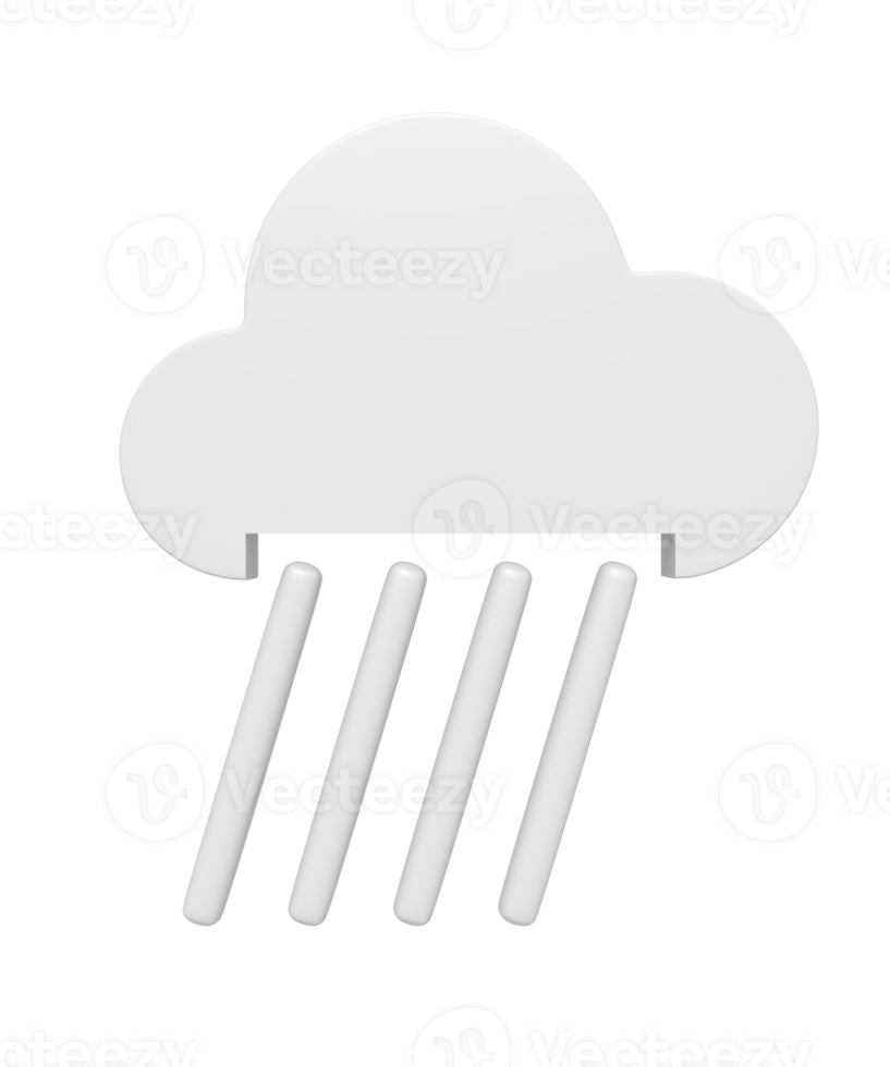 3d icon of heavy rain season png