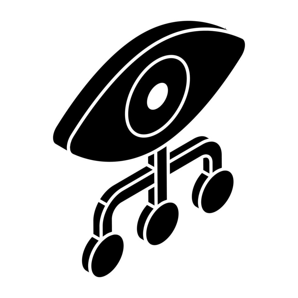 A unique design icon of network monitoring vector